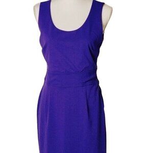Banana Republic  Sleeveless Scoop Neck Purple Sheath Dress  Size 6